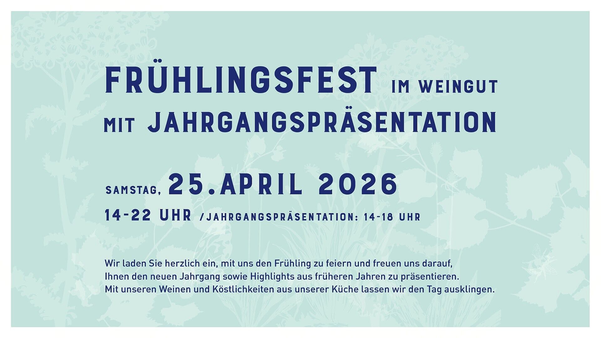 Frühlingsfest im Weingut Dambach mit Jahrgangspräsentation