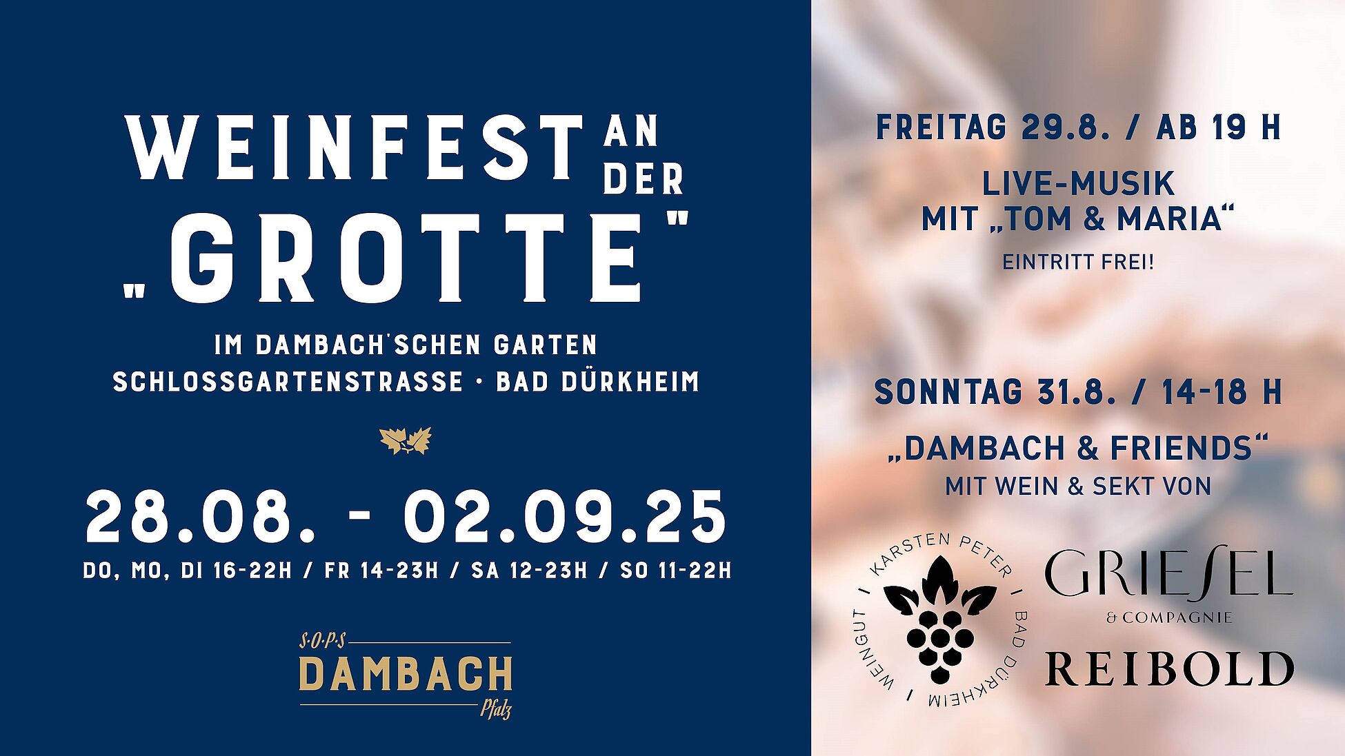 Einladung zum Weinfest an der Grotte 2025